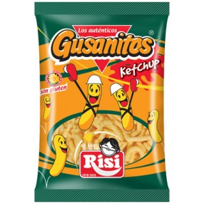 RISI Gusanitos con ketchup sin gluten bolsa 85 grs